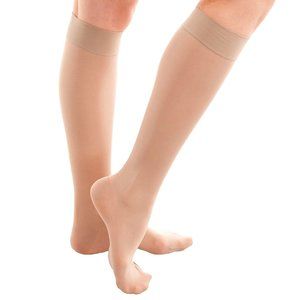 Gabrialla Graduated Medium Compression Knee Highs (18-20 mm Hg), Beige - H-160